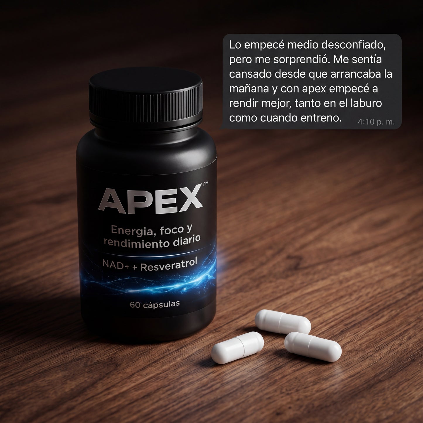 APEX™ Cápsulas para recuperar la energía, el foco y el rendimiento que tenías a los 30.