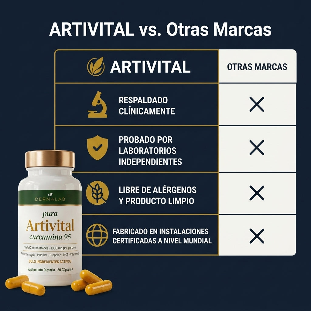 Artivital™ | Curcumina 95% con Pimienta Negra y Aceite MCT