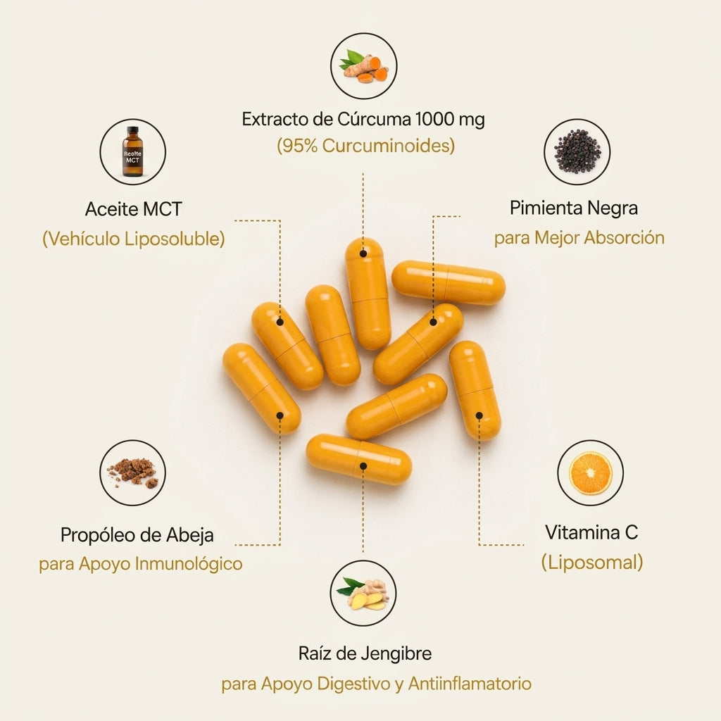 Artivital™ | Curcumina 95% con Pimienta Negra y Aceite MCT