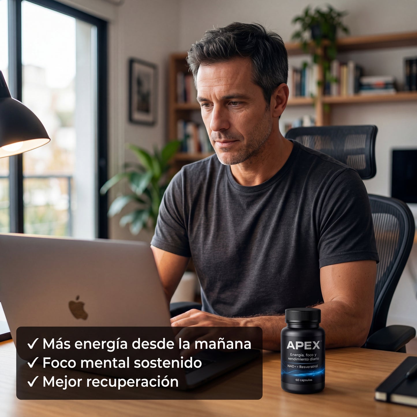 APEX™ Cápsulas para recuperar la energía, el foco y el rendimiento que tenías a los 30.