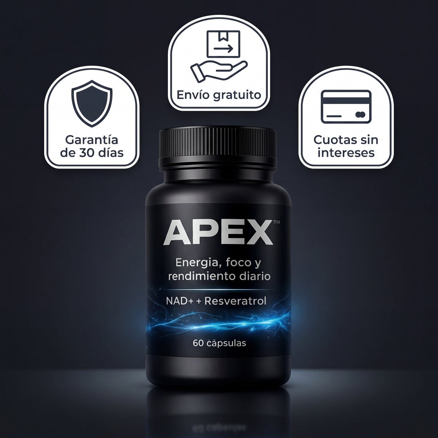 APEX™ Cápsulas para recuperar la energía, el foco y el rendimiento que tenías a los 30.